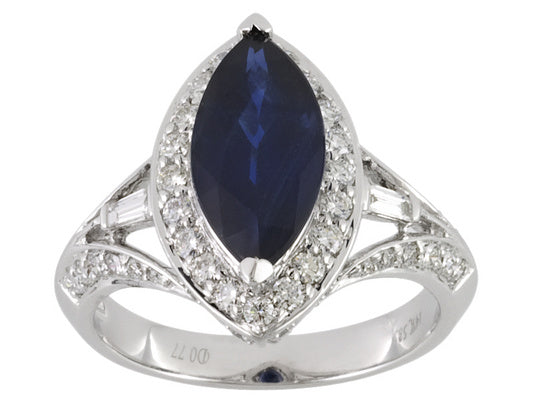 Gold Sapphire And Diamond Ring