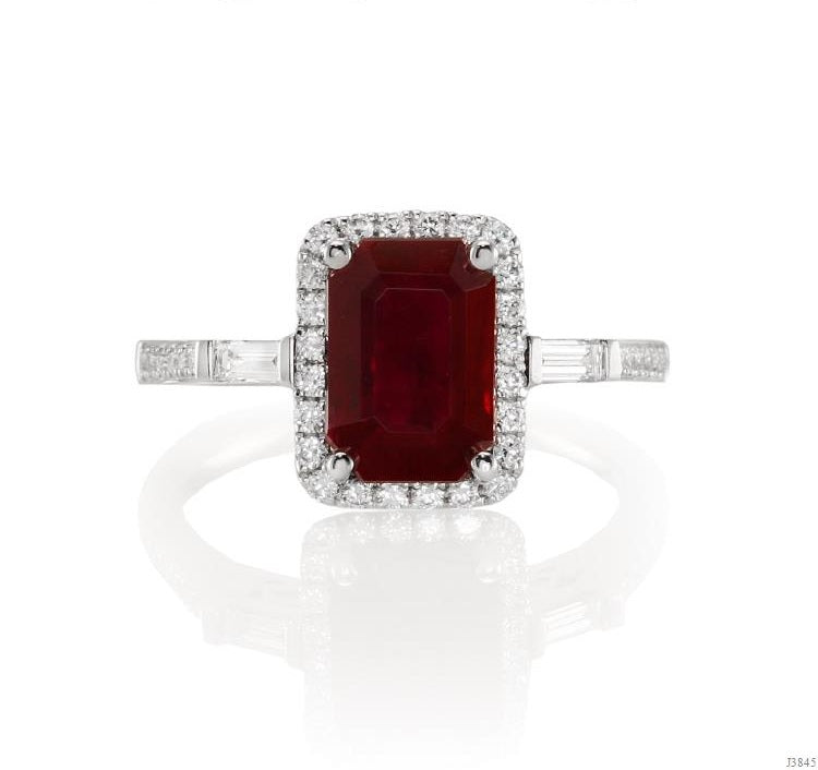 Gold Ruby and Diamond Ring