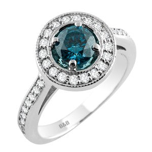 Blue Diamond Ring