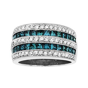 Blue Diamond Ring