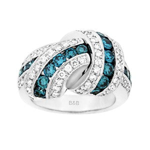 Blue Diamond Ring