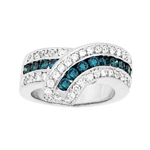 Blue Diamond Ring