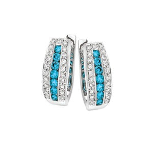 Blue Diamond Earring