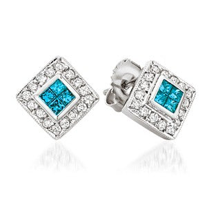 Blue Diamond Earring