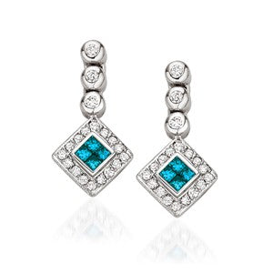 Blue Diamond Earring