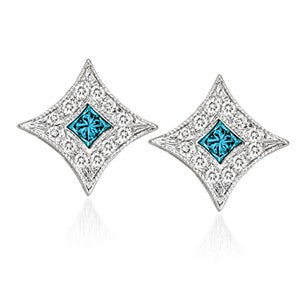 Blue Diamond Earring