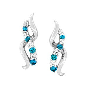 Blue Diamond Earring