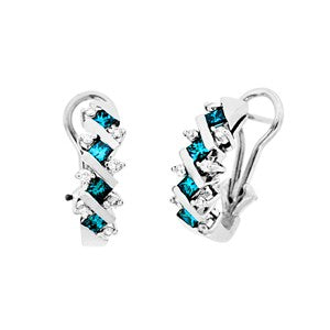 Blue Diamond Earring