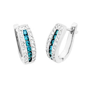 Blue Diamond Earring