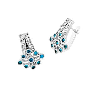 Blue Diamond Earring