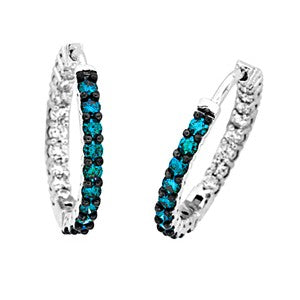 Blue Diamond Earring