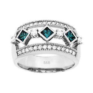 Blue Diamond Ring