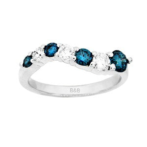 Blue Diamond Ring