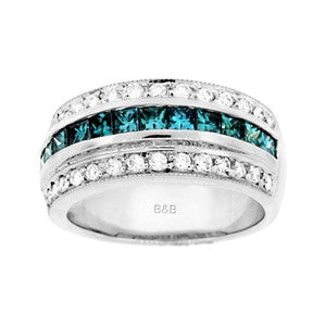 Blue Diamond Ring