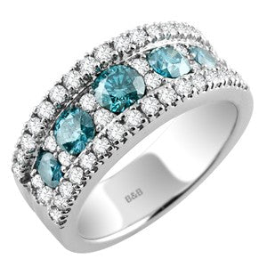 Blue Diamond Ring