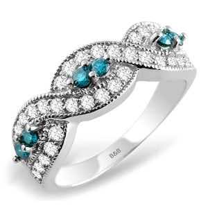 Blue Diamond Ring