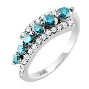 Blue Diamond Ring