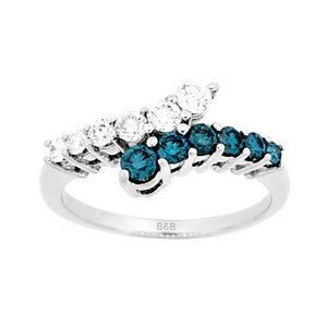 Blue Diamond Ring