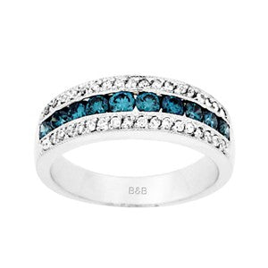 Blue Diamond Ring