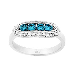 Blue Diamond Ring