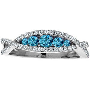 Blue Diamond Ring