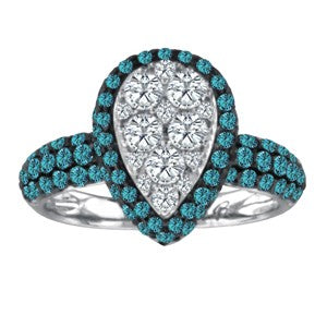 Blue Diamond Ring