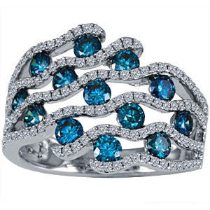 Blue Diamond Ring