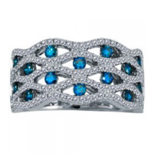 Blue Diamond Ring