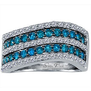 Blue Diamond Ring