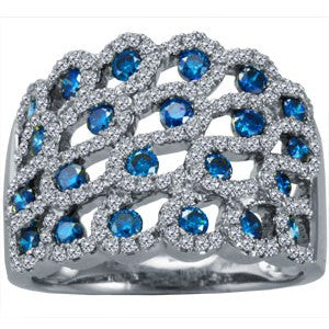 Blue Diamond Ring