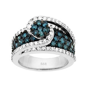 Blue Diamond Ring