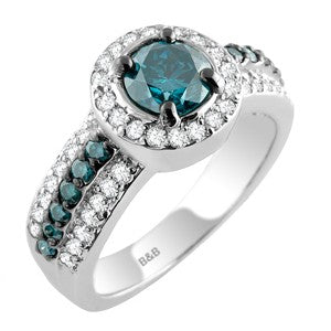 Blue Diamond Ring