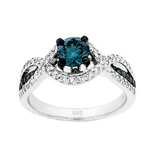 Blue Diamond Ring