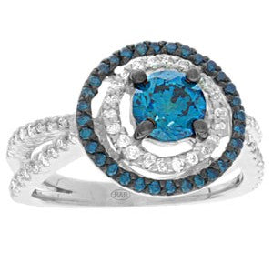 Blue Diamond Ring