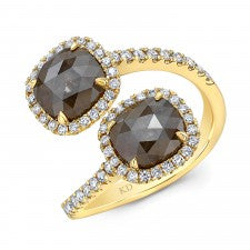 YELLOW GOLD FASHION ROUGH DIAMOND RING