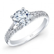 WHITE GOLD INSPIRED CLASSIC DIAMOND ENGAGEMENT RING