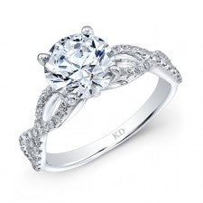 WHITE GOLD INSPIRED FASHION DIAMOND ENGAGEMENT RING