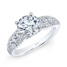 WHITE GOLD PRONG SET DIAMOND BRIDAL RING