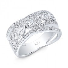 WHITE GOLD DAZZLING FASHION DIAMOND RING