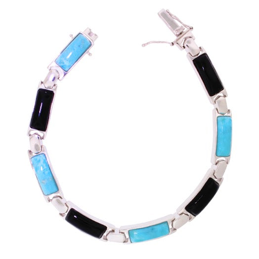 Beautiful Larimar Bracelet in Sterling Silver