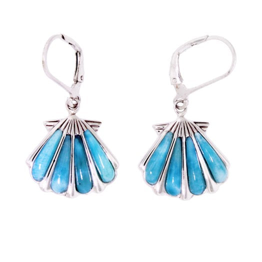 Beautiful Larimar Earring in Sterling Silver