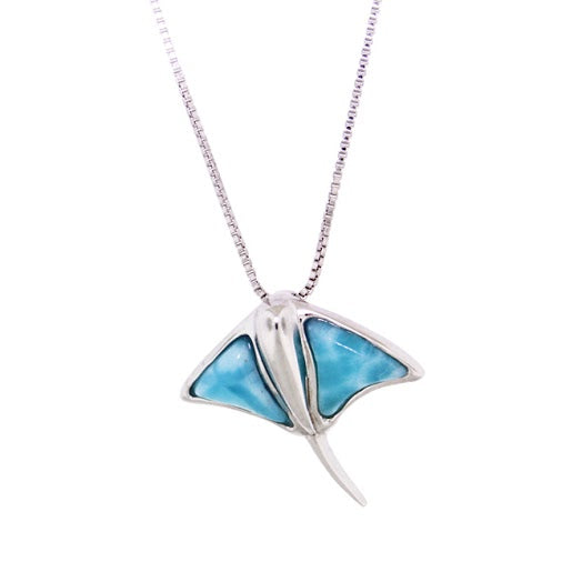 Beautiful Larimar Pendant in Sterling Silver