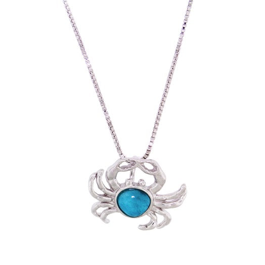 Beautiful Larimar Pendant in Sterling Silver