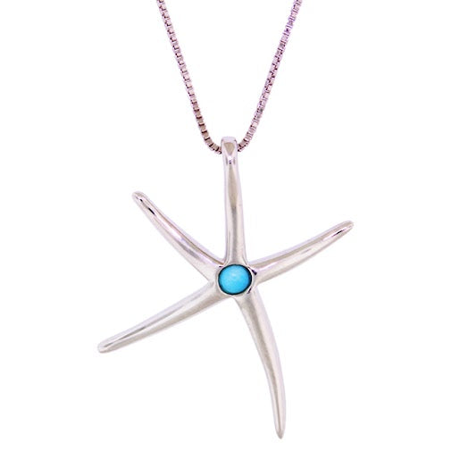 Beautiful Larimar Pendant in Sterling Silver