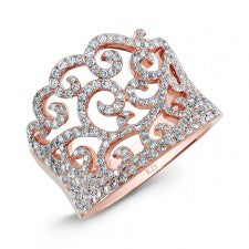 ROSE GOLD ABSTRACT SWIRLED DIAMOND RING