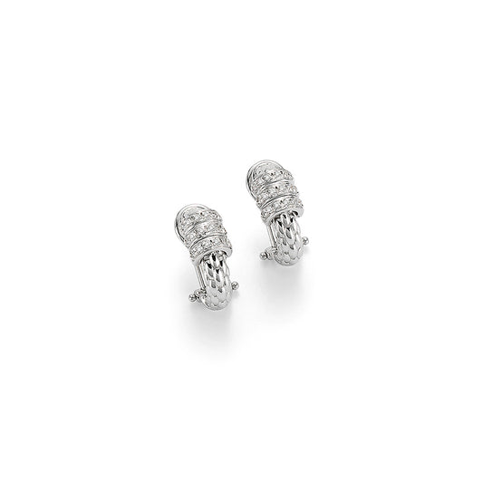 Fope Solo White Gold Diamond Station Earrings