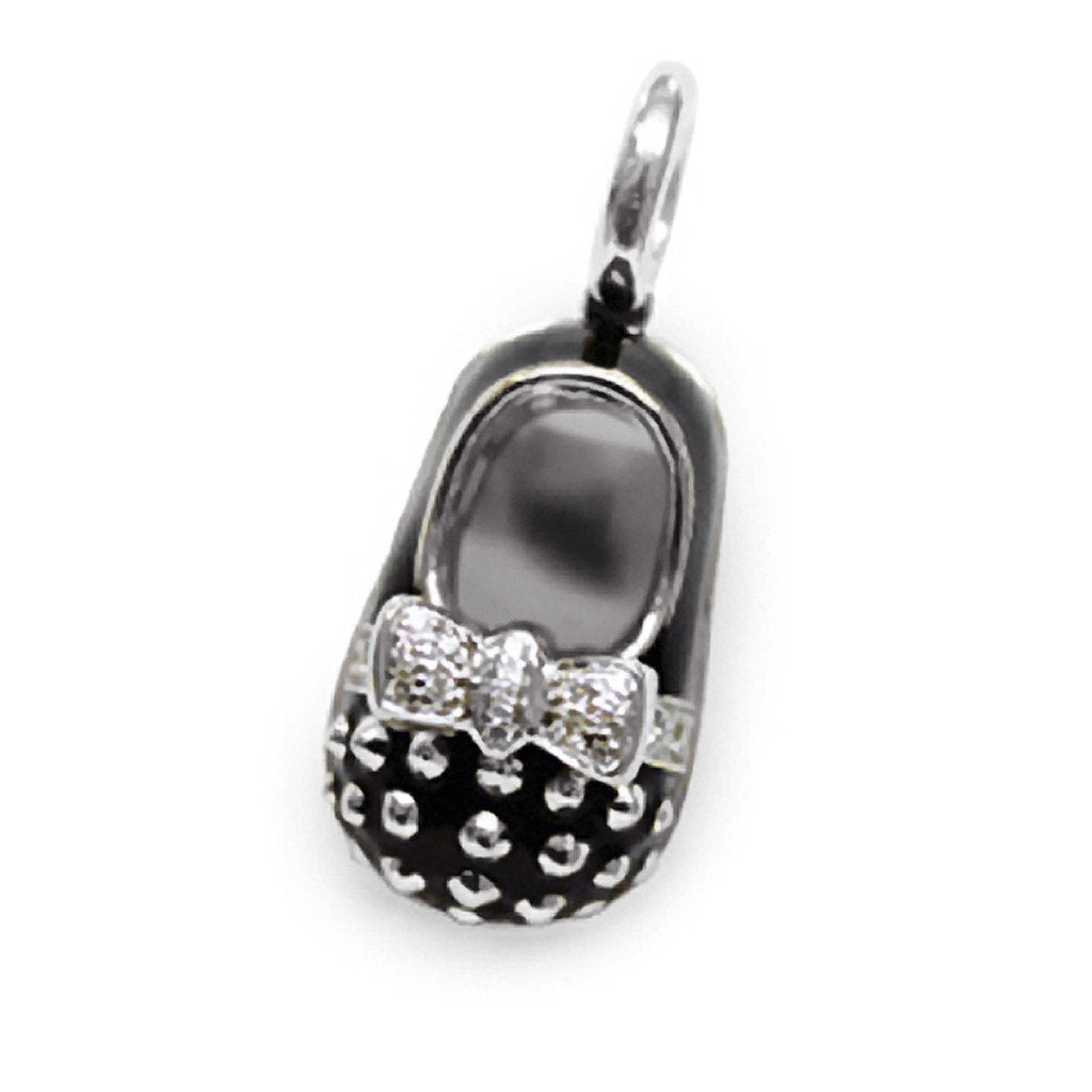 Stud Shoe With Diamond Bow