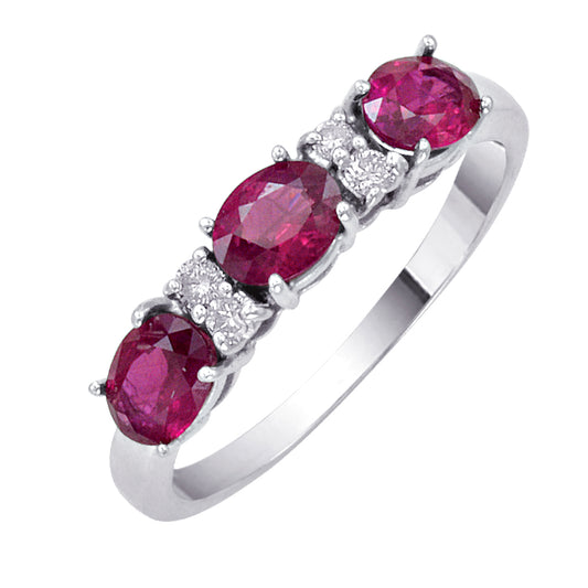 Gold Ruby and Diamond Ring