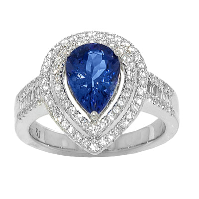 Gold Sapphire And Diamond Ring