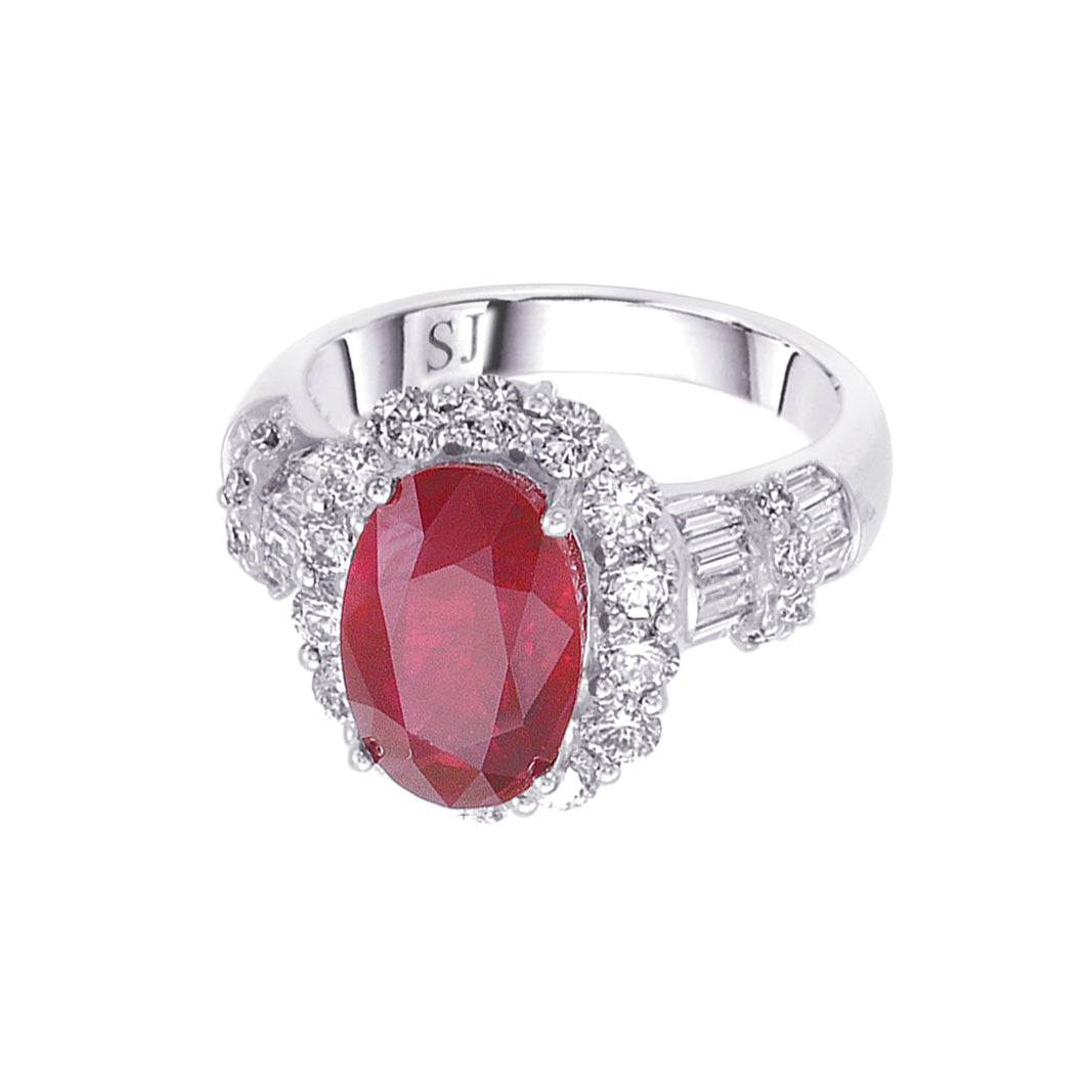 Gold Ruby and Diamond Ring